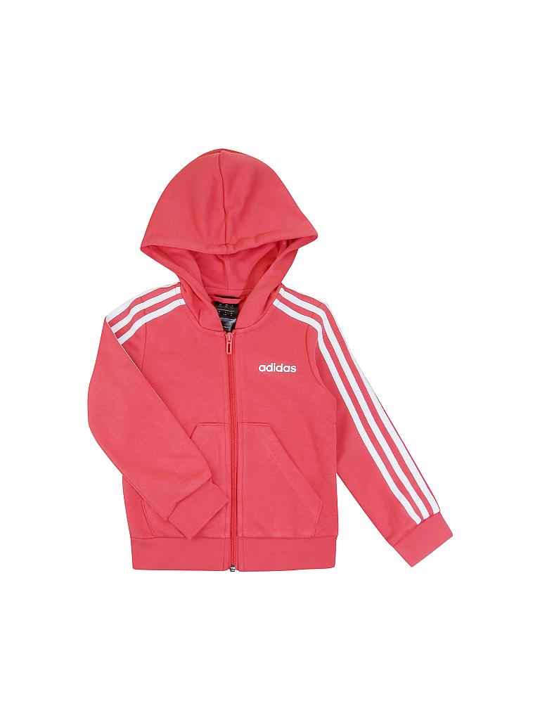 ADIDAS Mädchen Kapuzenjacke Essentials 3 Streifen pink | 116 ADIDAS Mädchen Kapuzenjacke Essentials 3 Streifen rot | 110